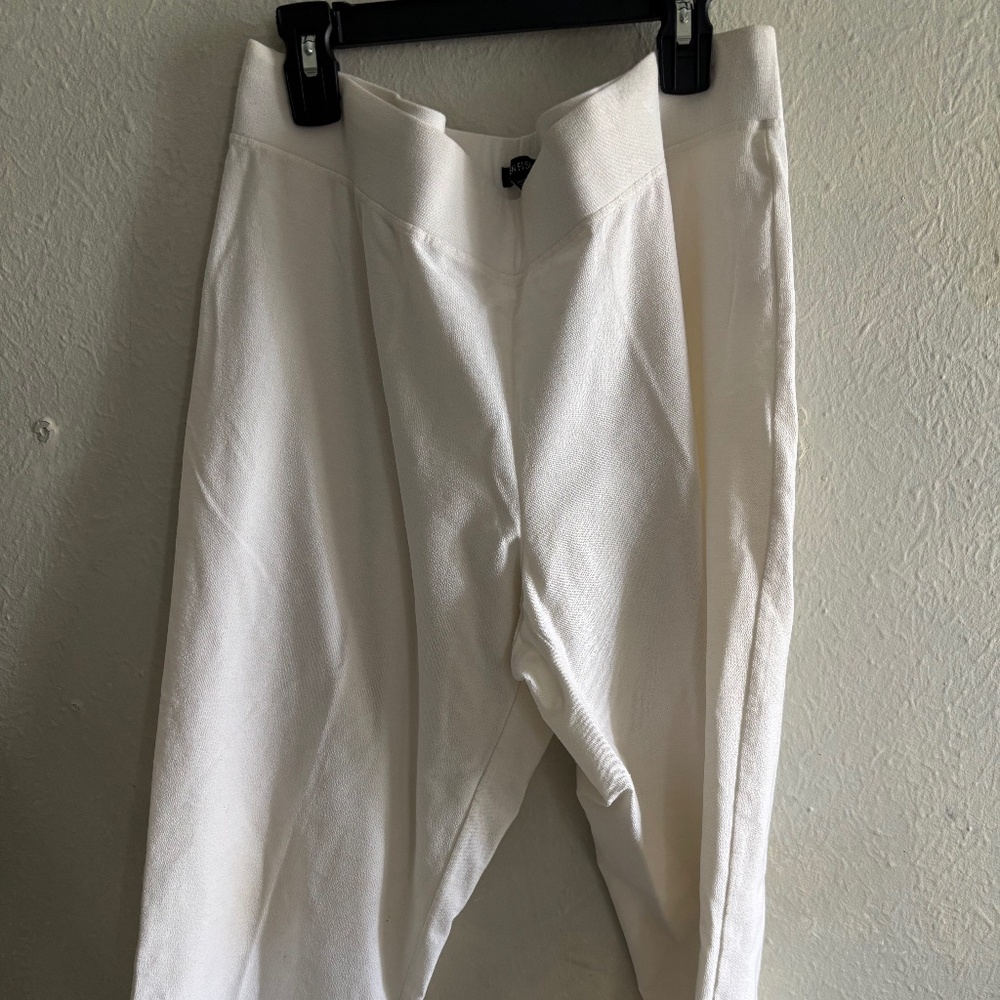 Eileen Fisher White Cropped Pants